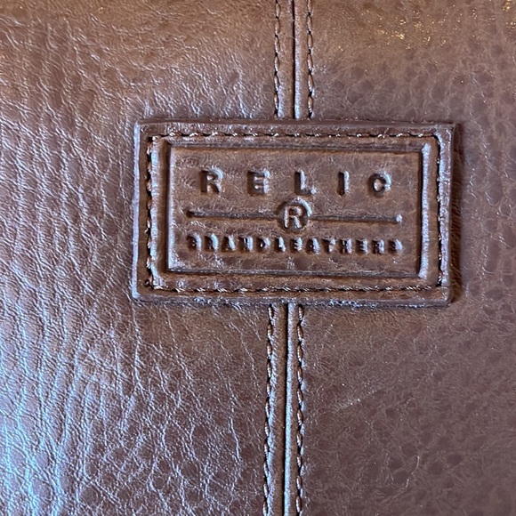 Relic Brand PURSE Brown Pebble Shoulder Bag Tote Purse Vintage Organizer - Picture 4 of 4